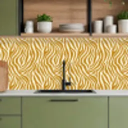 Zebra - Klassiek - Oker - Geel keuken achterwand 2 middel 871 -sfeer3