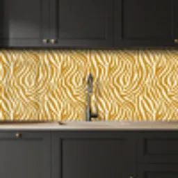 Zebra - Klassiek - Oker - Geel keuken achterwand 2 middel 871 -sfeer1