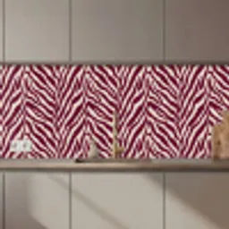 Zebra - Motief - Bordeaux - Rood keuken achterwand 2 middel 871 zz_3dshopping