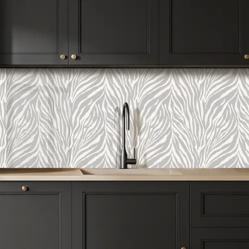 Zebra - Motief - Grijs keuken achterwand 2 middel 871 -sfeer1