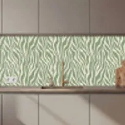 Zebra - Motief - Groen keuken achterwand 2 middel 871 zz_3dshopping