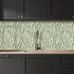 Zebra - Motief - Groen keuken achterwand 2 middel 871 -sfeer1