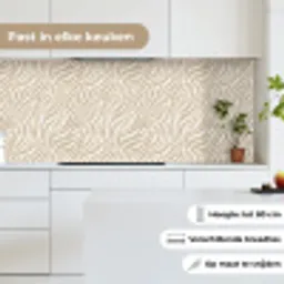 Zebra - Patroon - Beige keuken achterwand 2 middel 871 -sfeer4_NL