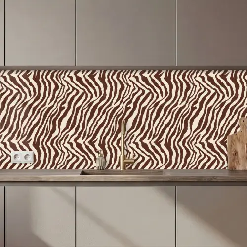 Zebra - Patroon - Zwart - Wit keuken achterwand 2 middel 871 zz_3dshopping