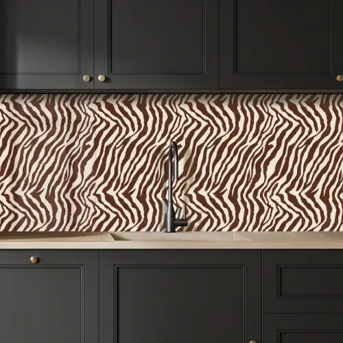 Zebra - Patroon - Zwart - Wit keuken achterwand 2 middel 871 -sfeer1