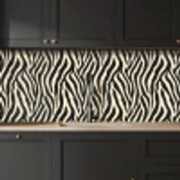Zebra - Print - Klassiek - Zwart keuken achterwand 2 middel 871 -sfeer1