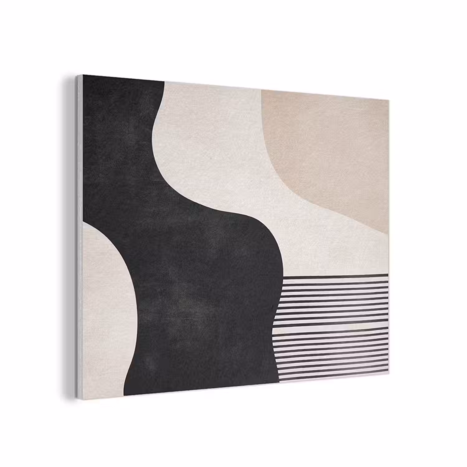Abstract - Japandi - Beige - Modern PET vilt klein -3d