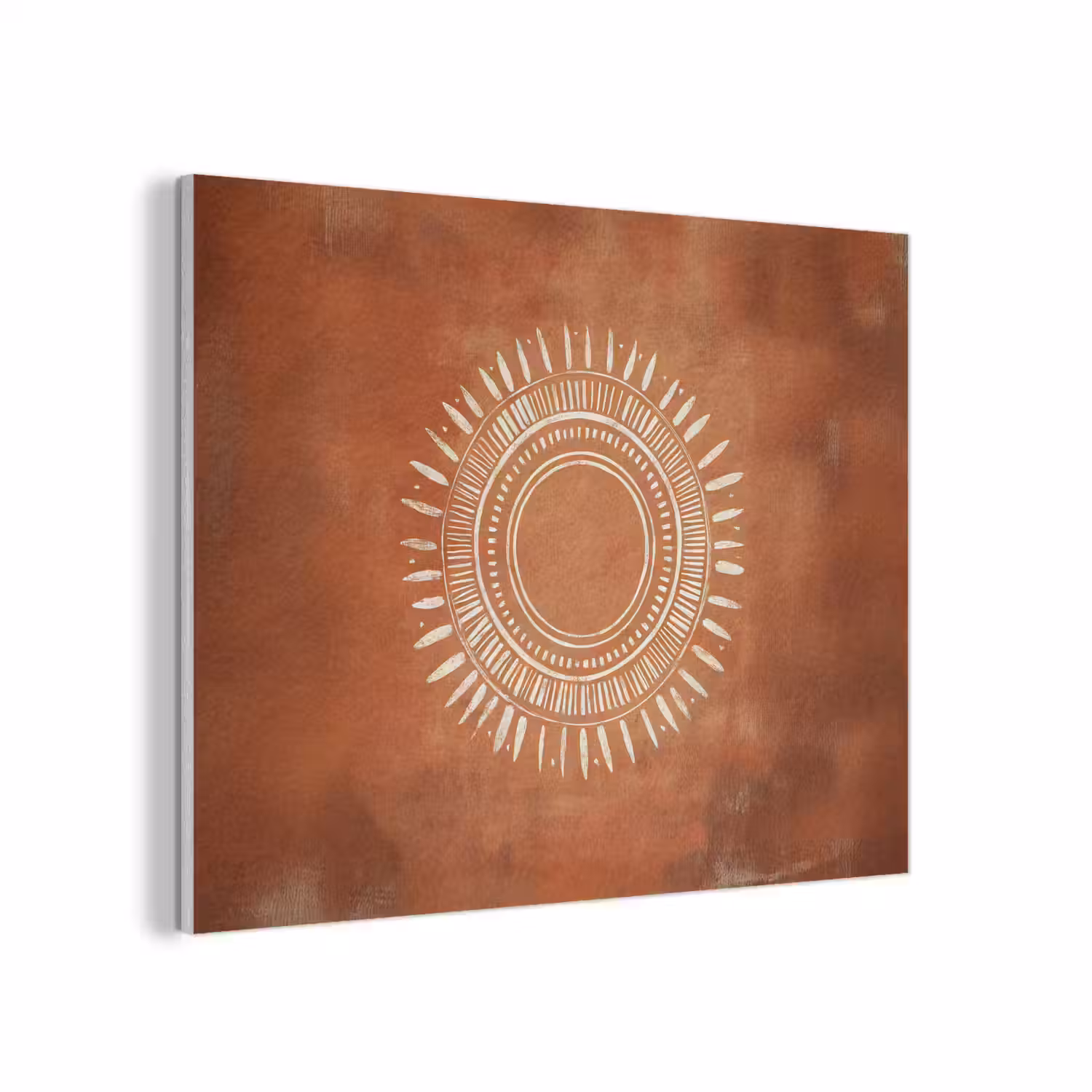 Abstract - Lijnen - Zonnestralen - Roodbruin PET vilt klein -3d