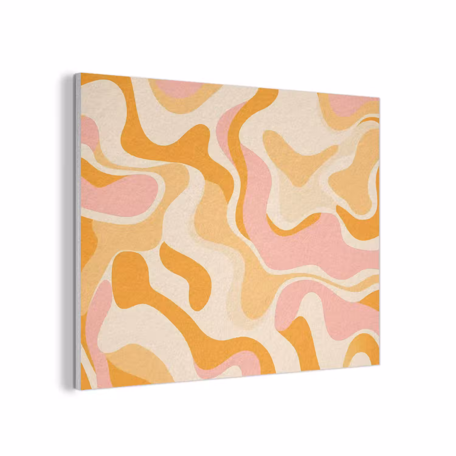 Abstract - Golvend - Oranje PET vilt klein -3d