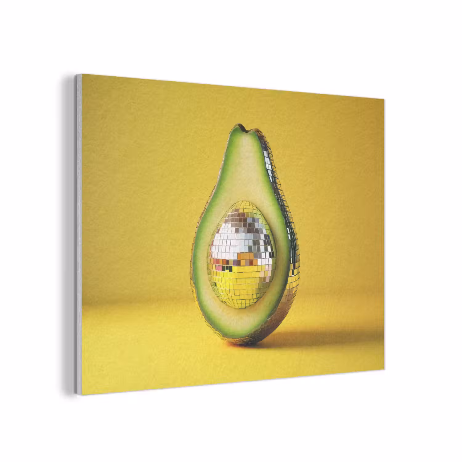 Avocado - Discobal - Geel - Glitter PET vilt klein -3d