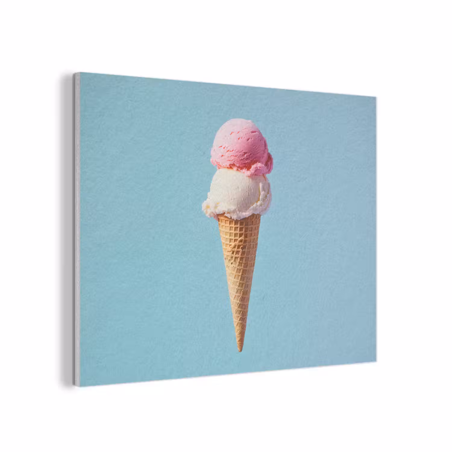 Bolletjes - Schepijs - Hoorntje - Blauw PET vilt klein -3d
