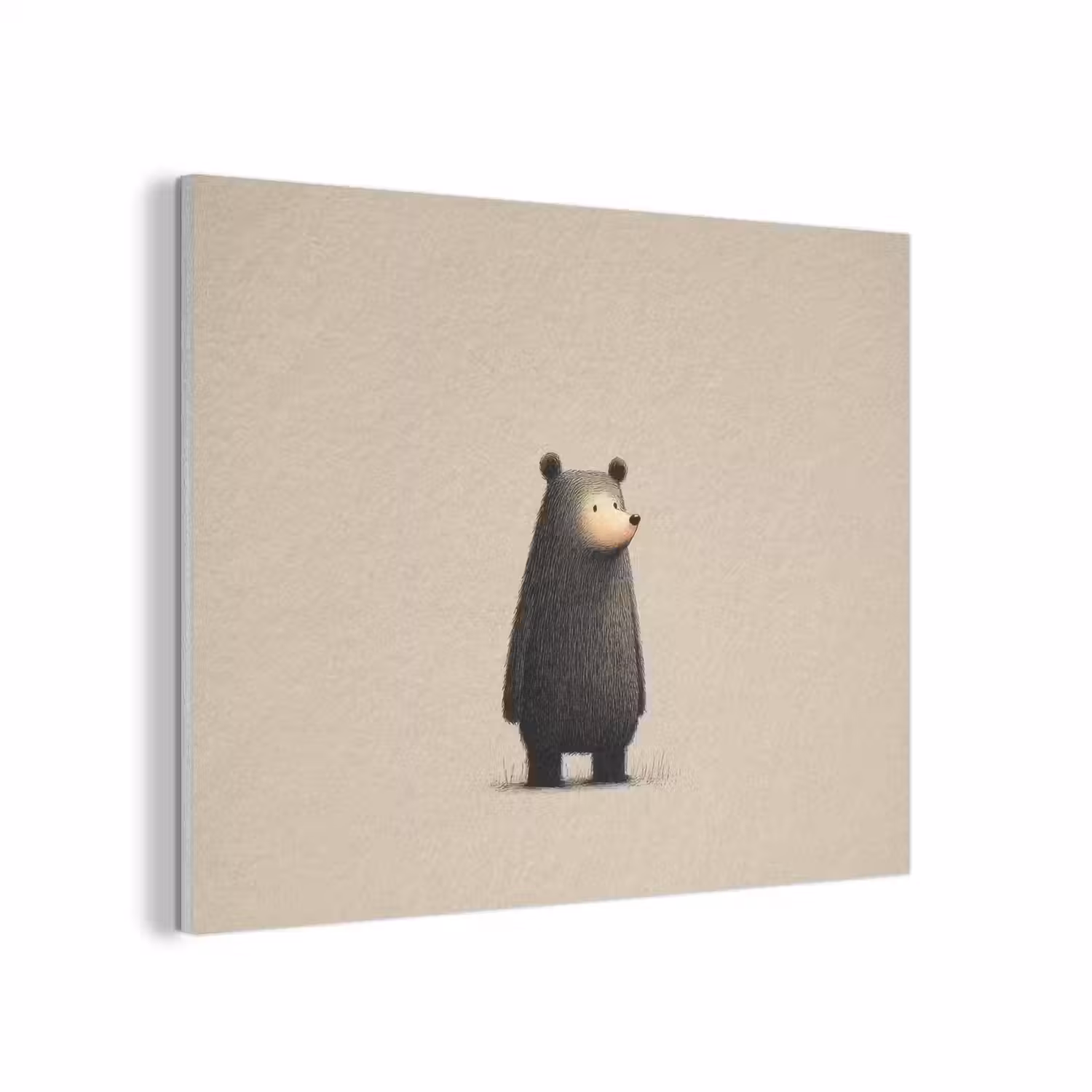 Beer - Donkerbruin - Minimalistisch PET vilt klein -3d