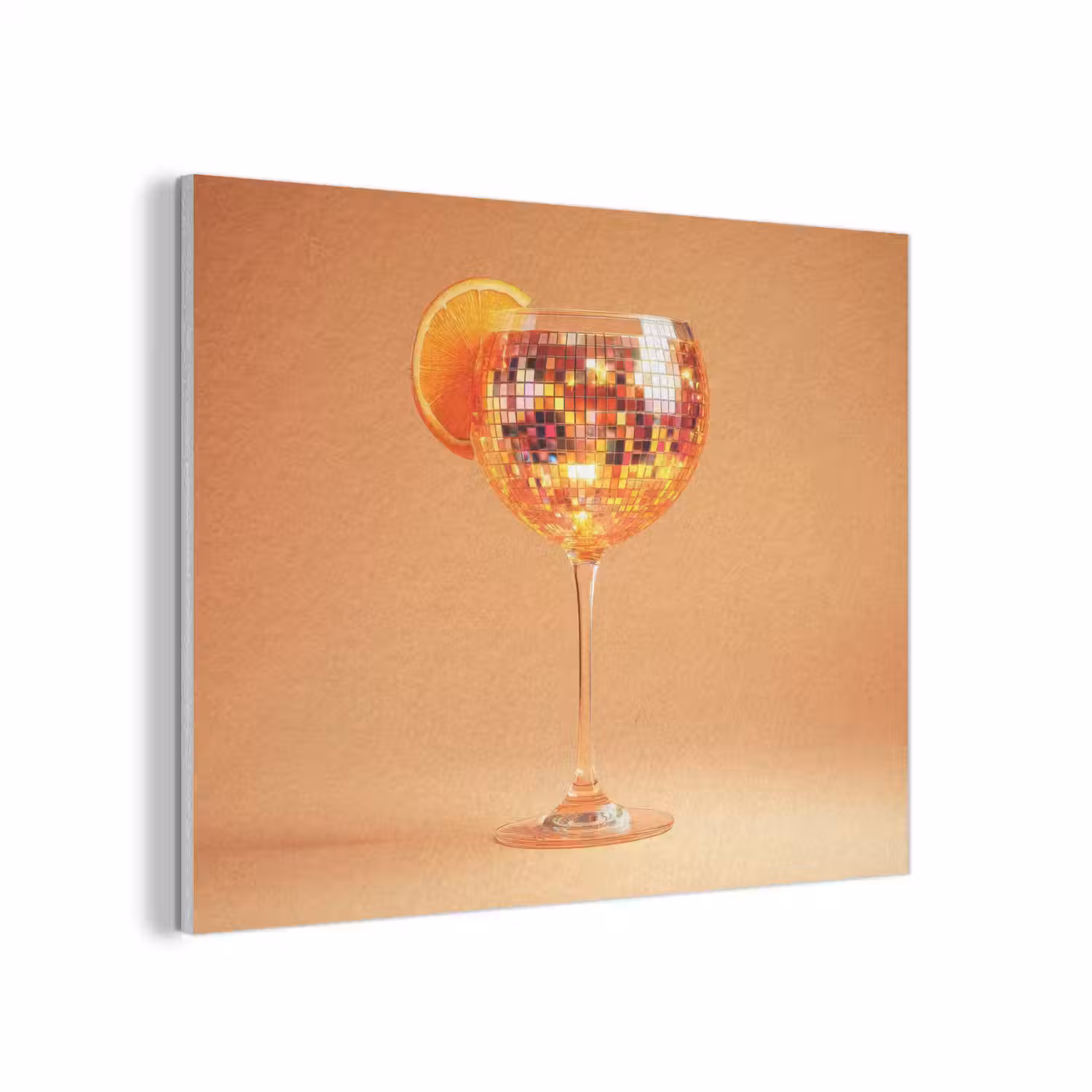 Drank - Oranje - Glitter - Disco PET vilt klein -3d