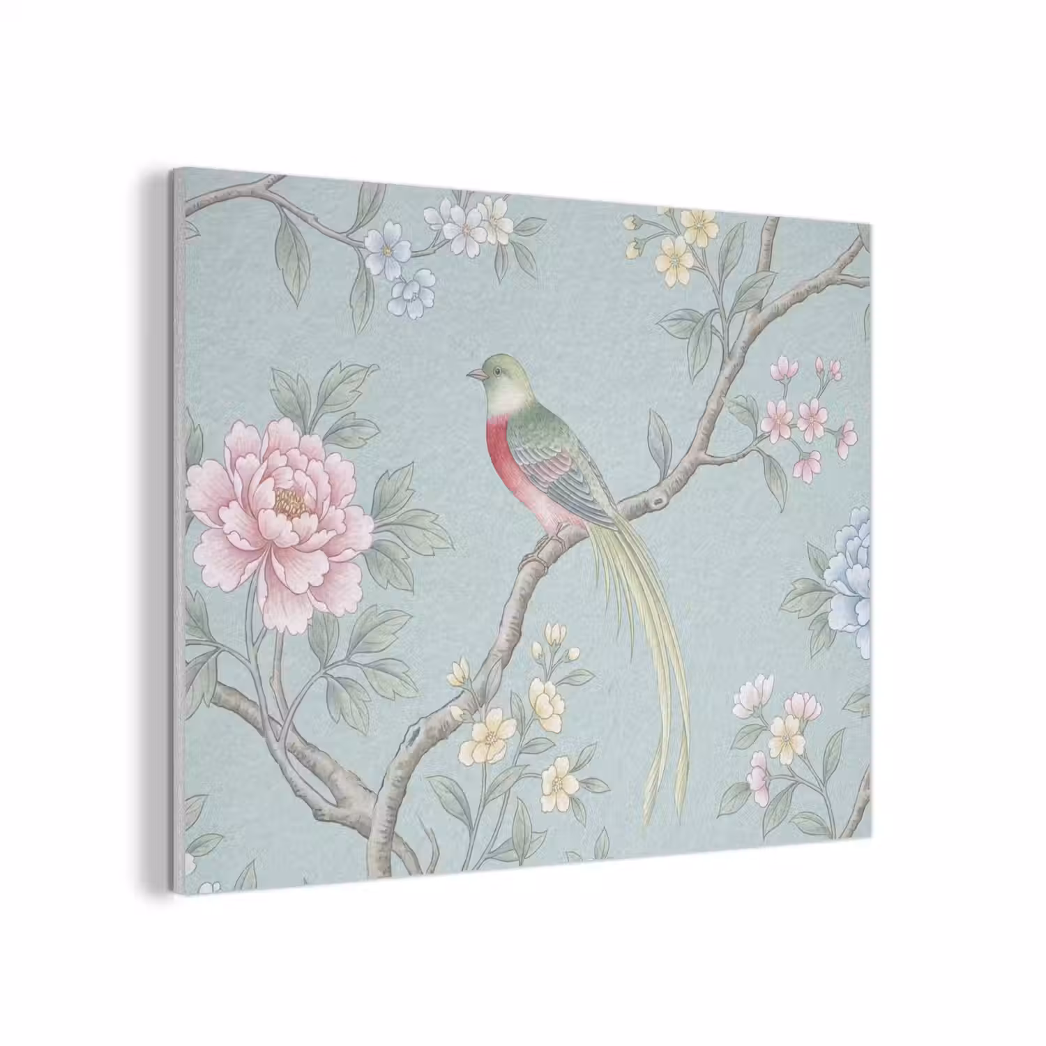 Vogel - Bloemen - Kleurrijk PET vilt klein -3d
