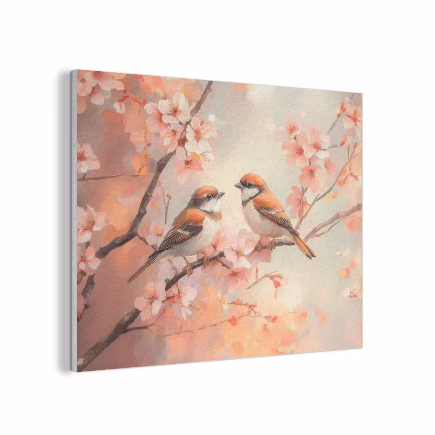 Vogels - Romantic - Bloesemtak PET vilt klein -3d