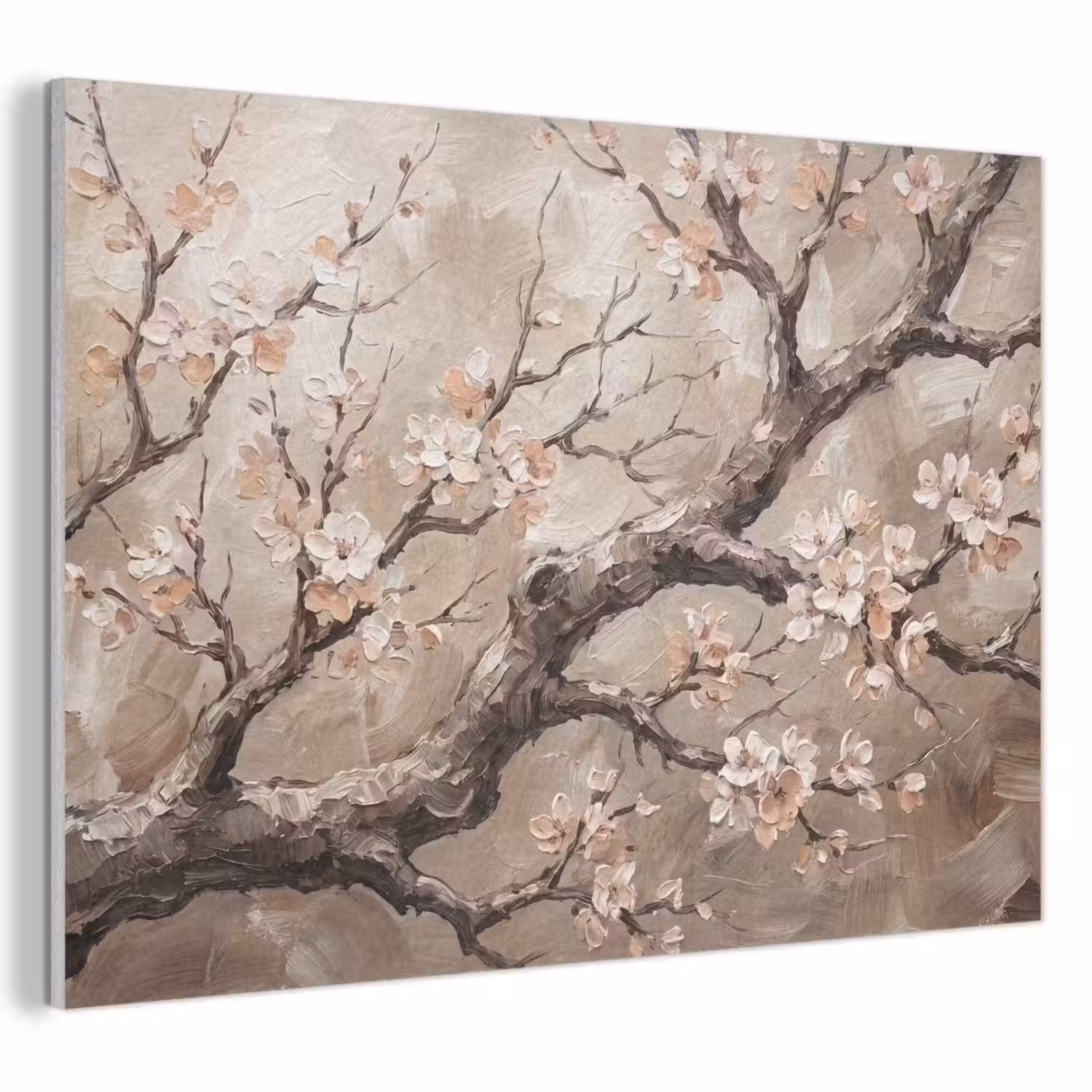Bloesem - Takken - Schilderij - Beige - Serene PET vilt klein -3d