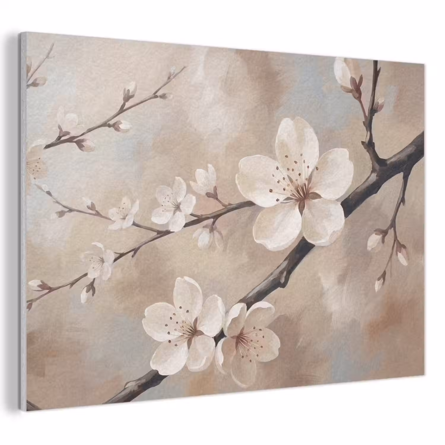 Bloesem - Takken - Schilderij - Beige - Serene PET vilt klein -3d