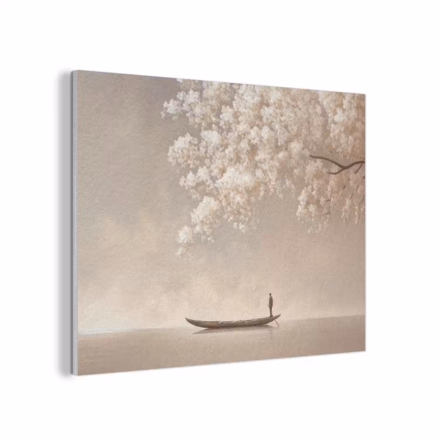 Bloesems - Wit - Boot - Minimalistisch PET vilt klein -3d