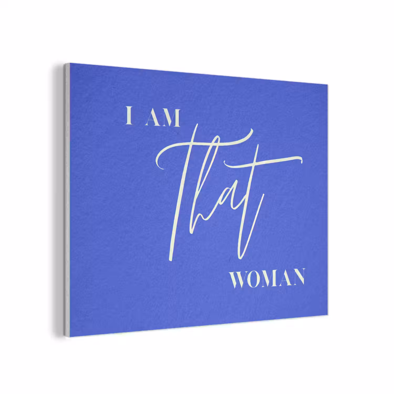 Blauw - I am that woman - Sierlijk - Minimalistisch PET vilt klein -3d