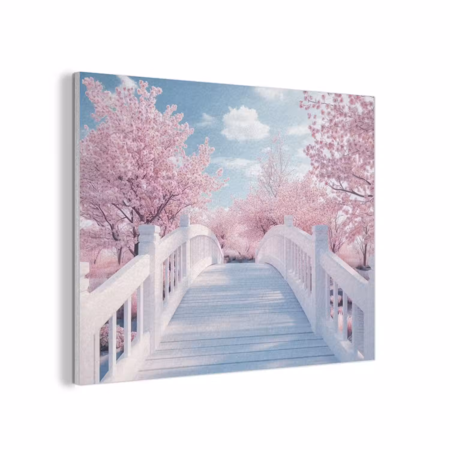 Brug - Kersenbomen - Wit PET vilt klein -3d