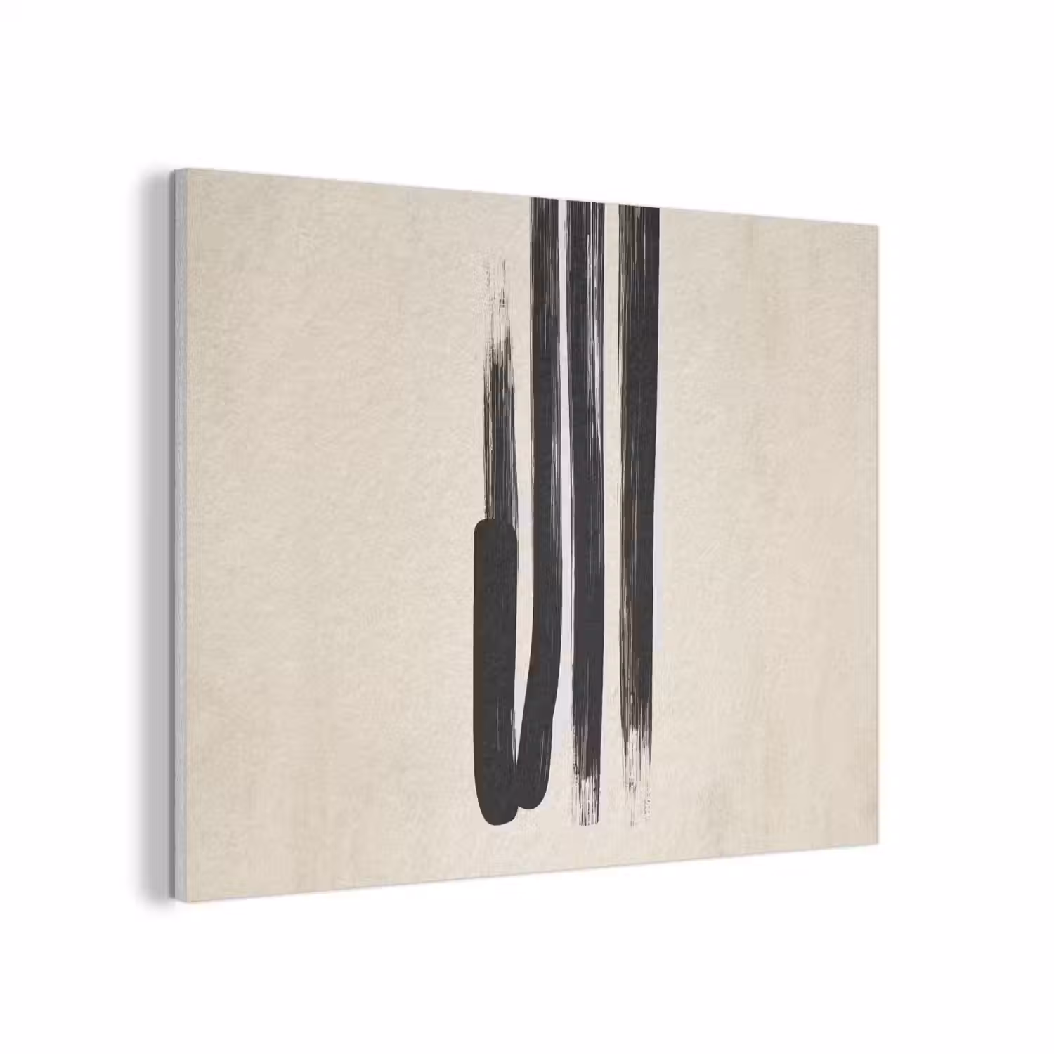 Penseelstreken - Verticaal - Zwart PET vilt klein -3d