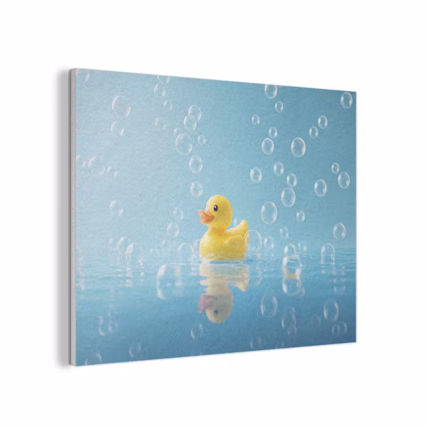 Bubbels - Badeend - Geel PET vilt klein -3d