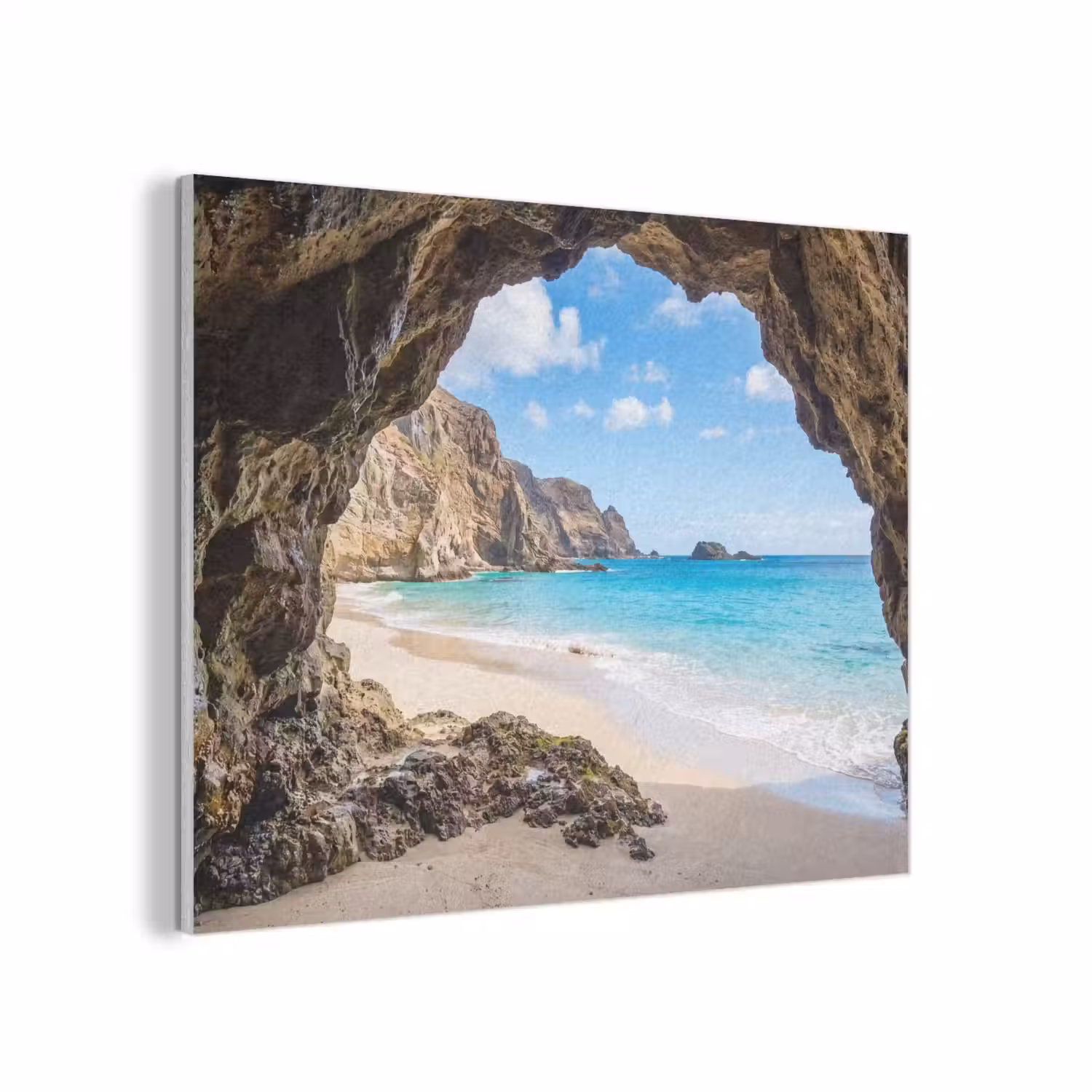 Grot - Strand - Zee - Blauw PET vilt klein -3d