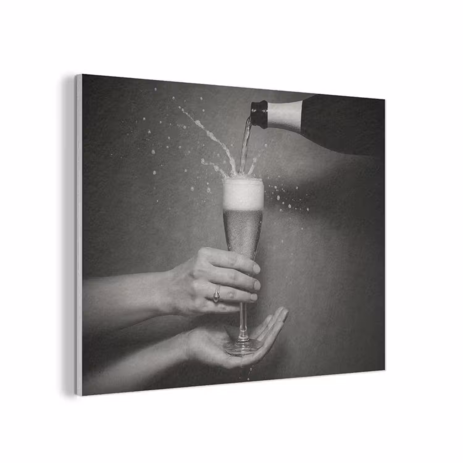 Champagnefles - Glas - Minimalistisch - Spetters PET vilt klein -3d