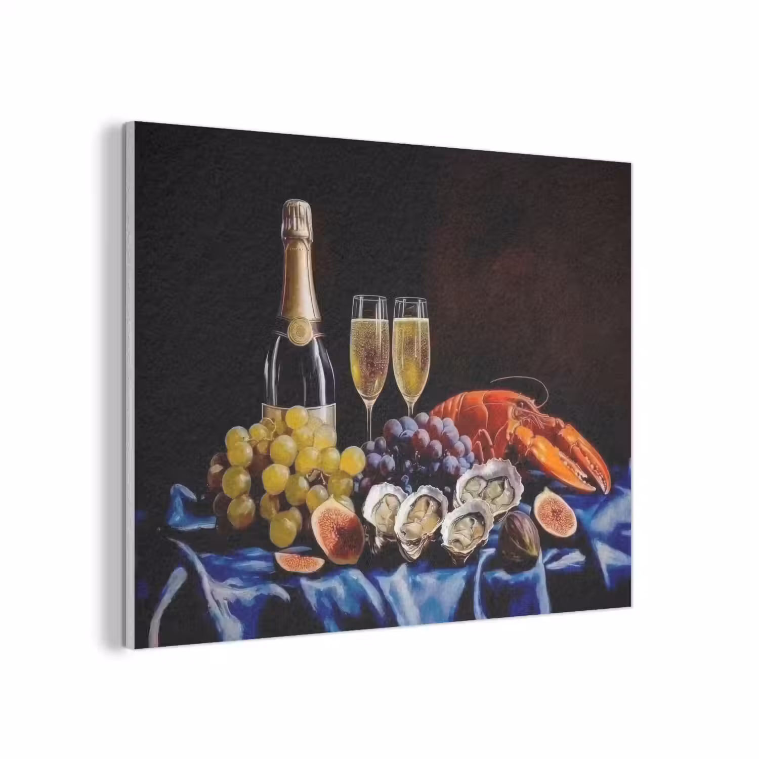Champagne - Luxe - Oesters PET vilt klein -3d