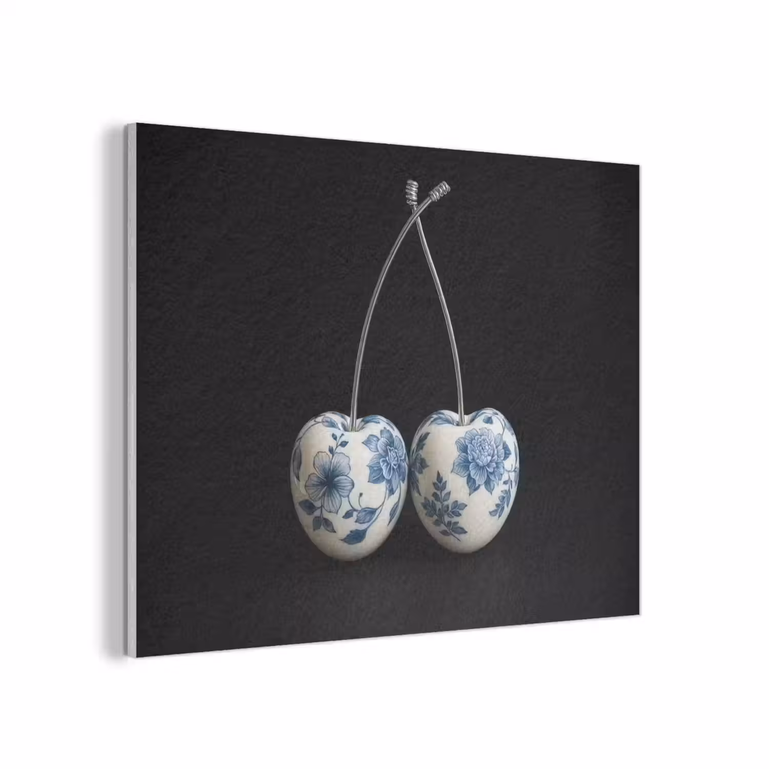 Kersen - Delfts blauw - Fruit PET vilt klein -3d
