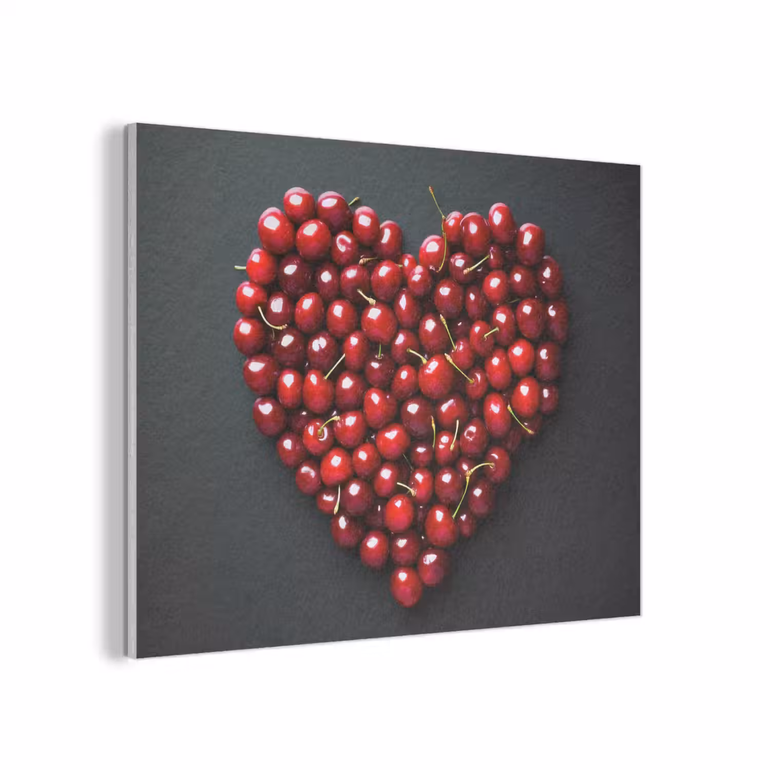 Kersen - Hart - Rood - Zwart PET vilt klein -3d