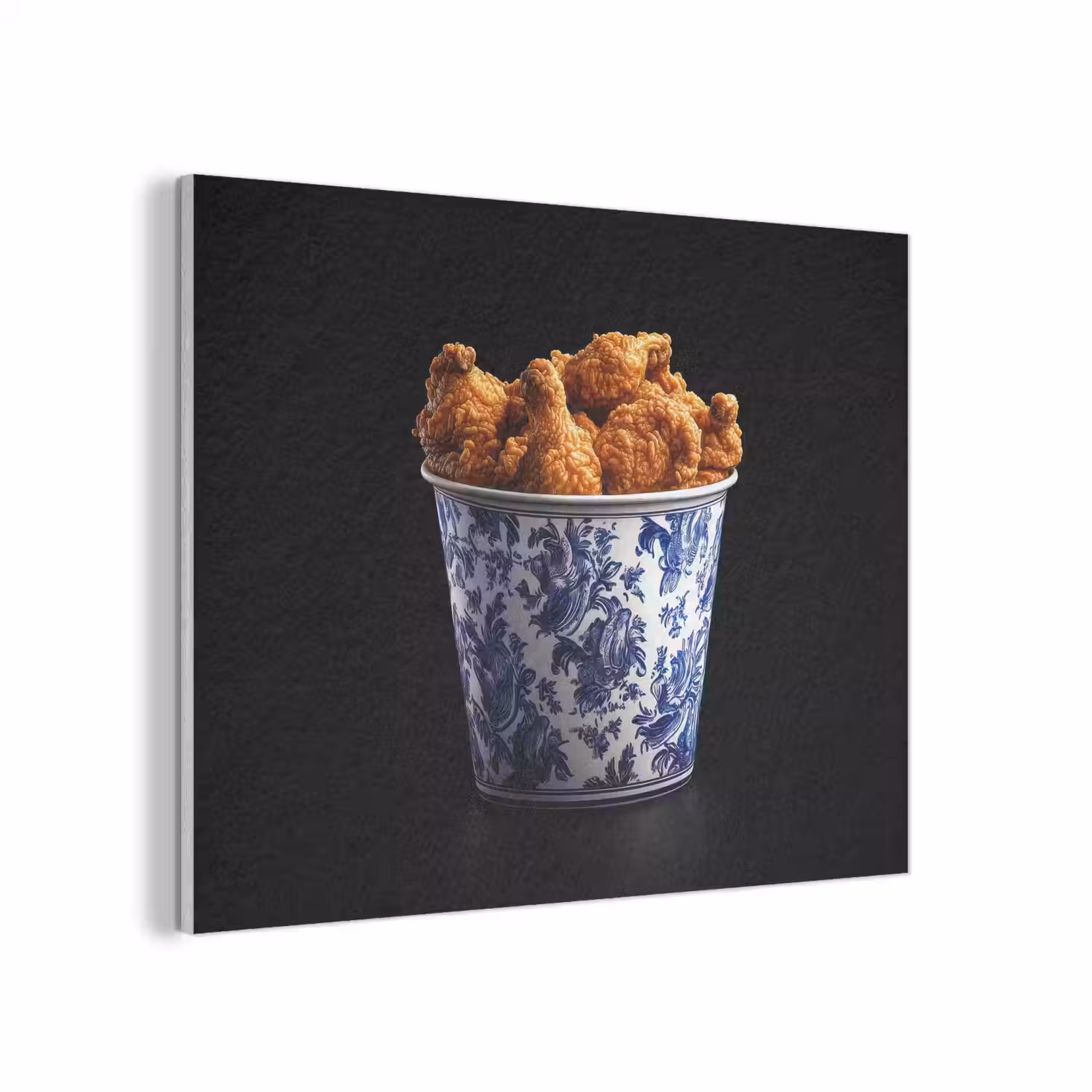 Kip - Bucket - Delfts blauw - Lekker PET vilt klein -3d