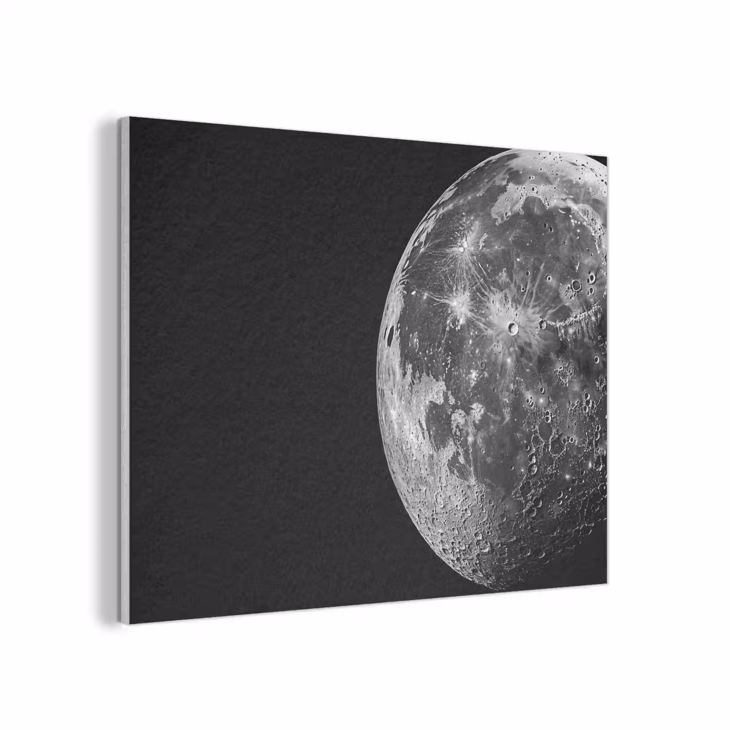 Close-up - Maan - Wit - Textuur PET vilt klein -3d