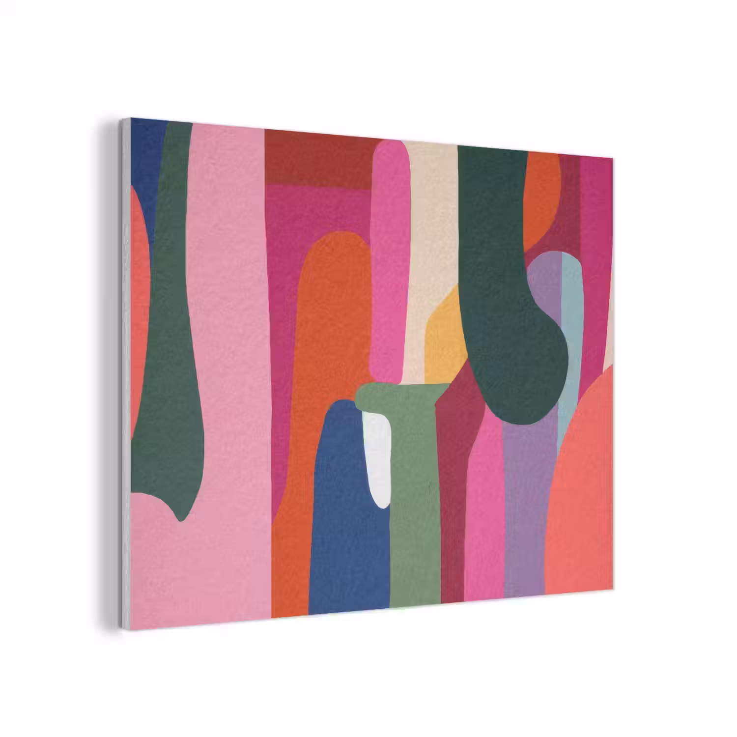 Kleurvakken - Recht - Rond - Abstract PET vilt klein -3d