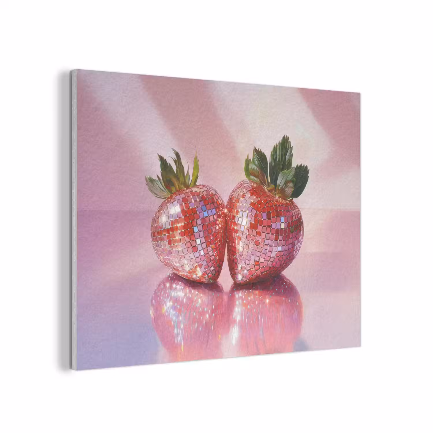 Disco - Fruit - Glitter - Strawberry PET vilt klein -3d