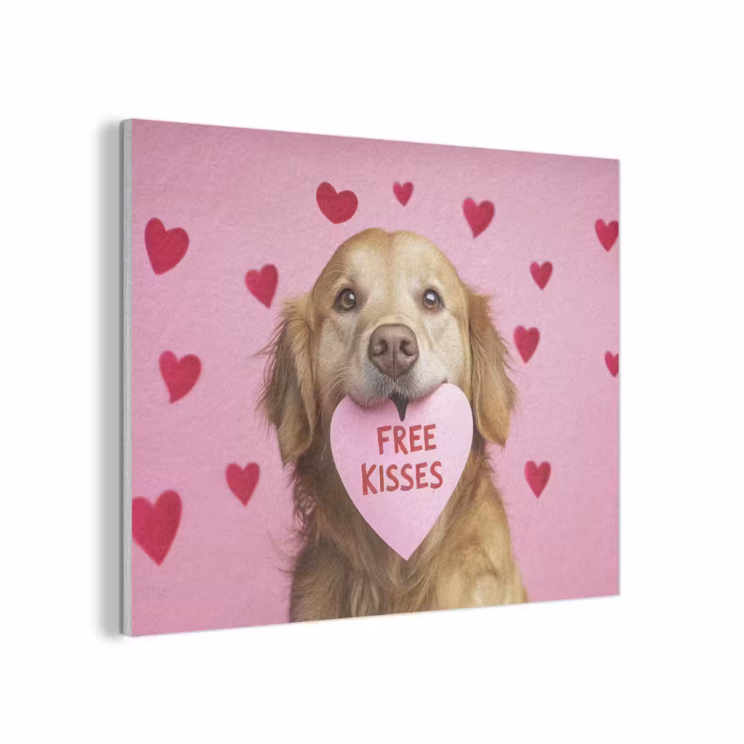 Hond - Kiss- Valentijn - Hartjes PET vilt klein -3d