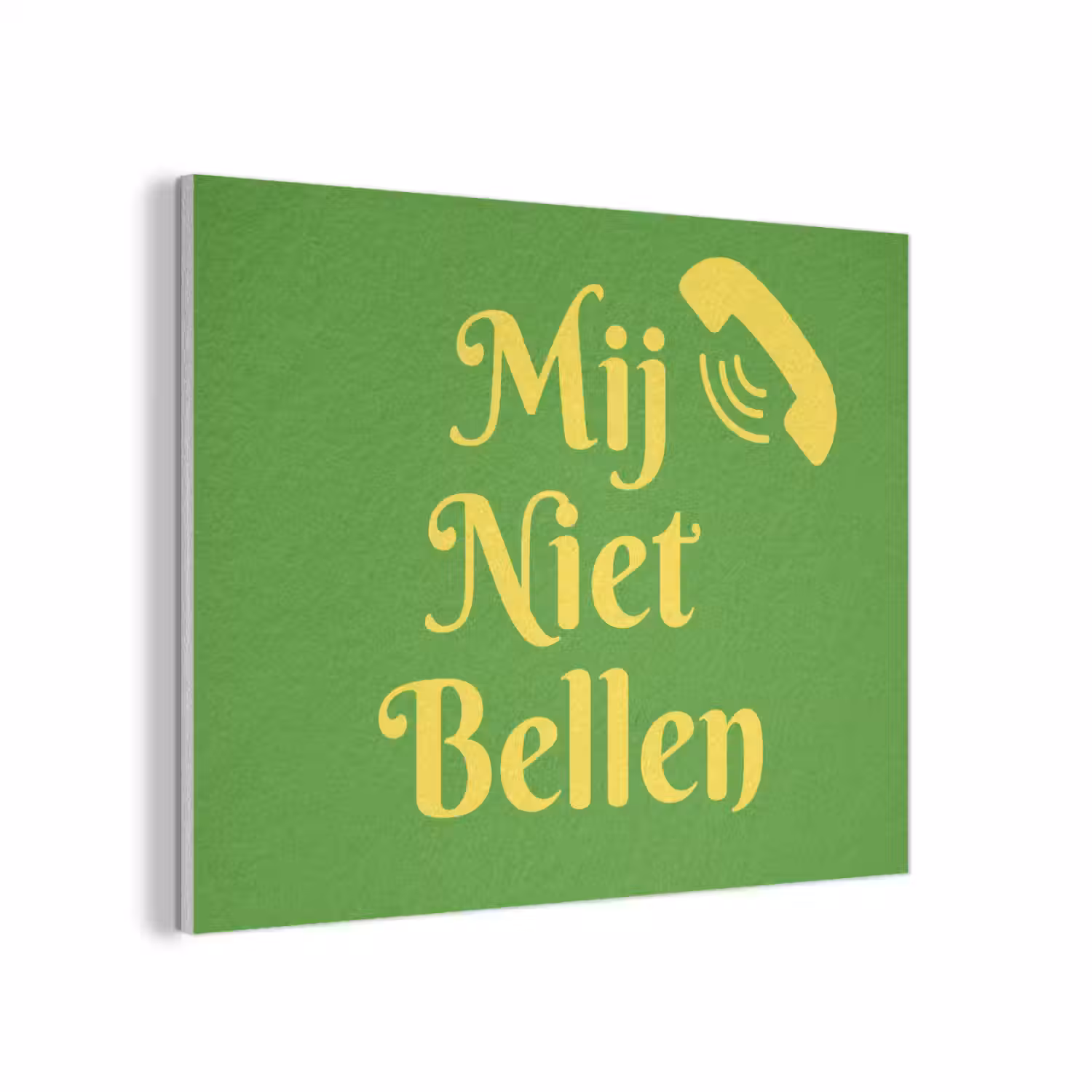 Mij niet bellen - Telefoon - Groen PET vilt klein -3d