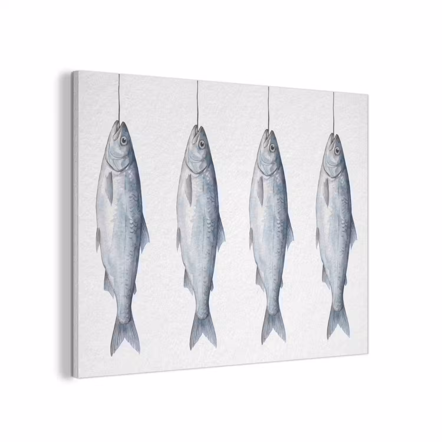 Vissen - Illustratie - Delfts - Blauw PET vilt klein -3d