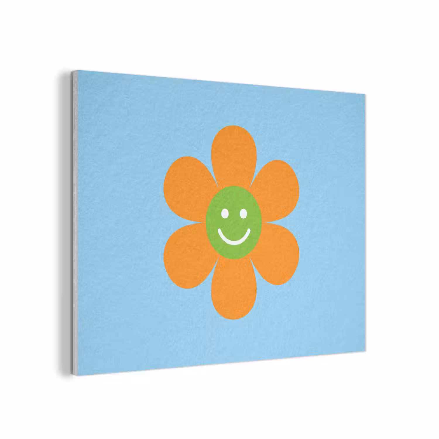 Bloem - Smiley - Kleurrijk PET vilt klein -3d