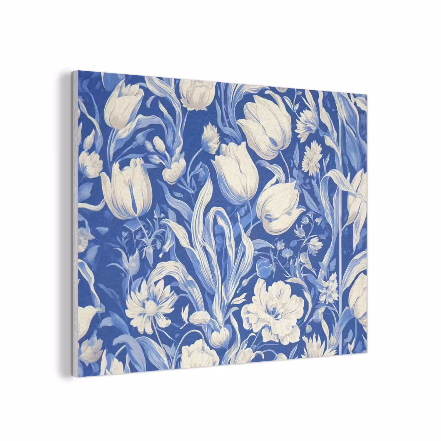 Bloemen - Delfts Blauw - Patroon - Tulp PET vilt klein -3d