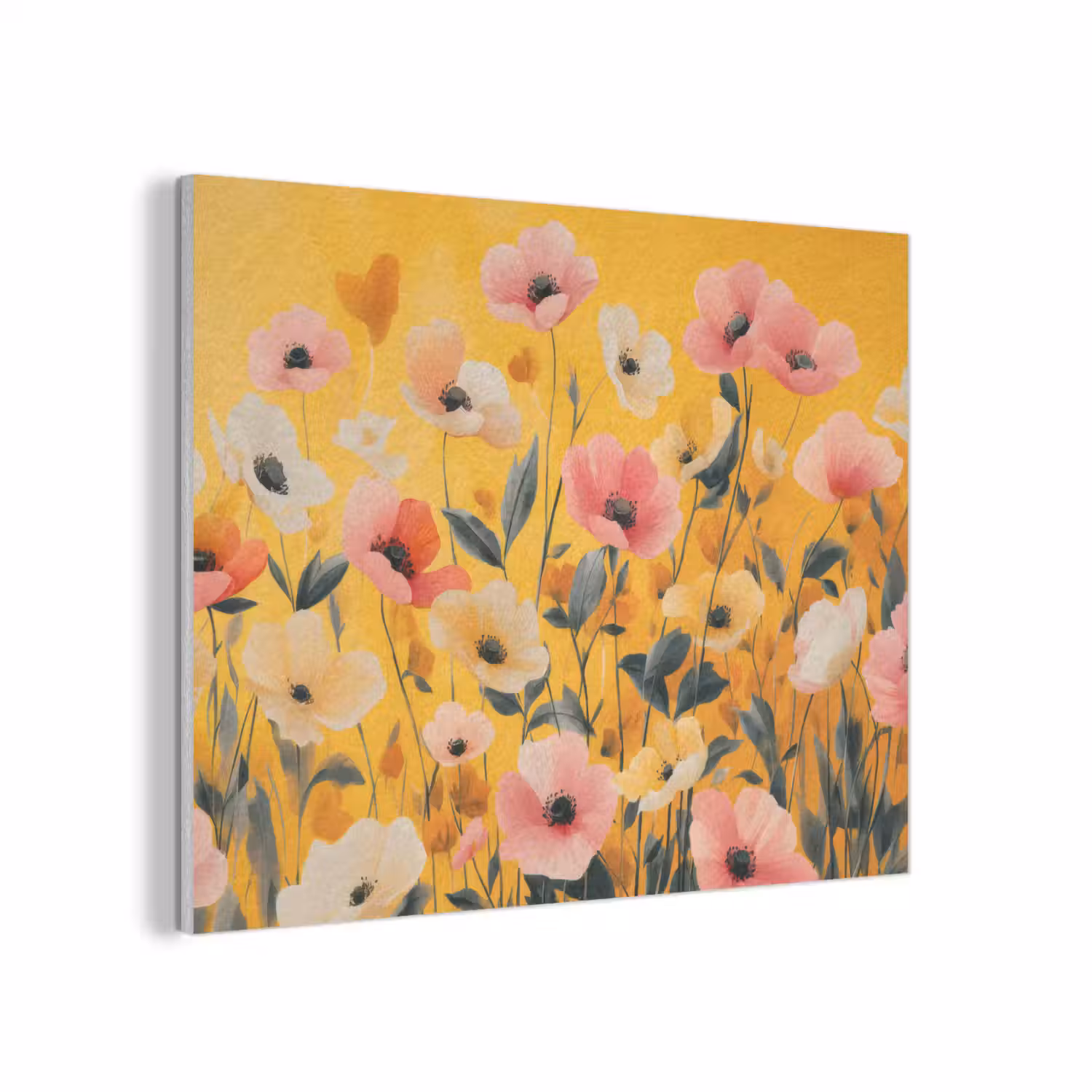 Bloemen - Veld - Geel PET vilt klein -3d