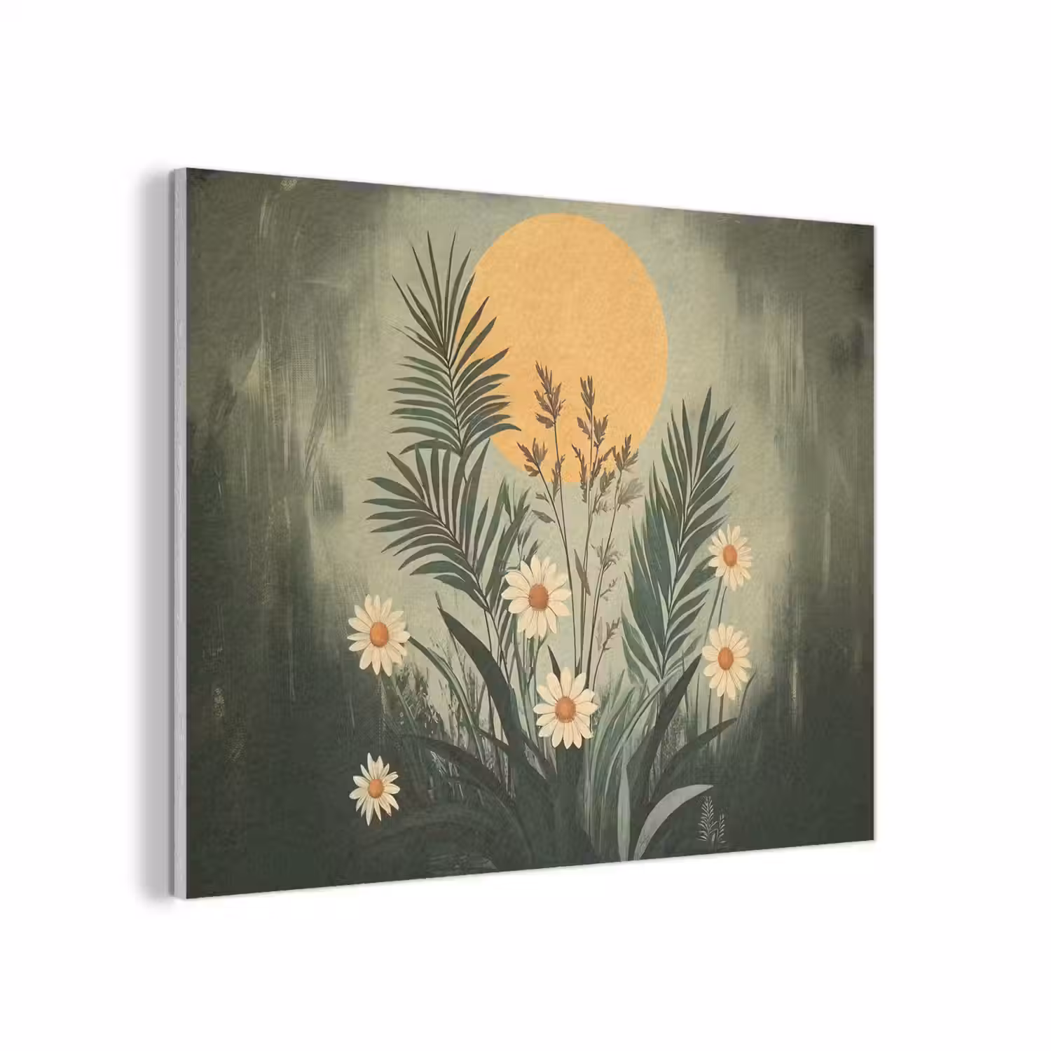 Bloemen - Bladeren - Zon - Groen PET vilt klein -3d
