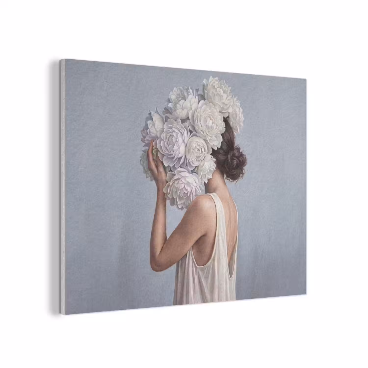 Bloemen - Vrouw - Wit PET vilt klein -3d