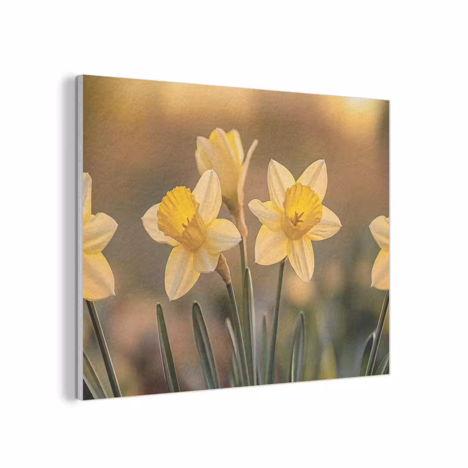 Bloemen - Geel - Wazig PET vilt klein -3d