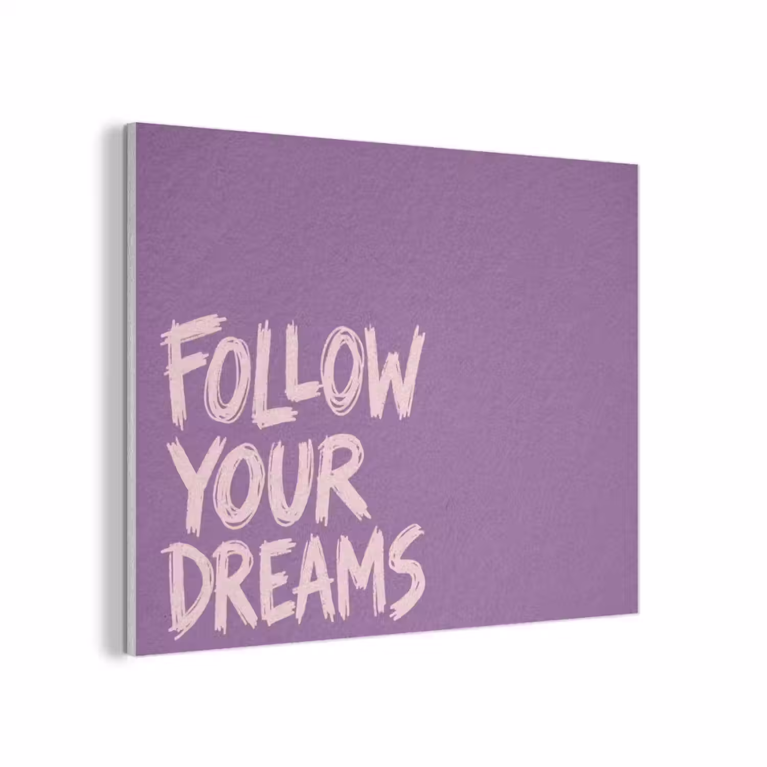 Follow your dreams - Paars - Penseeltextuur PET vilt klein -3d