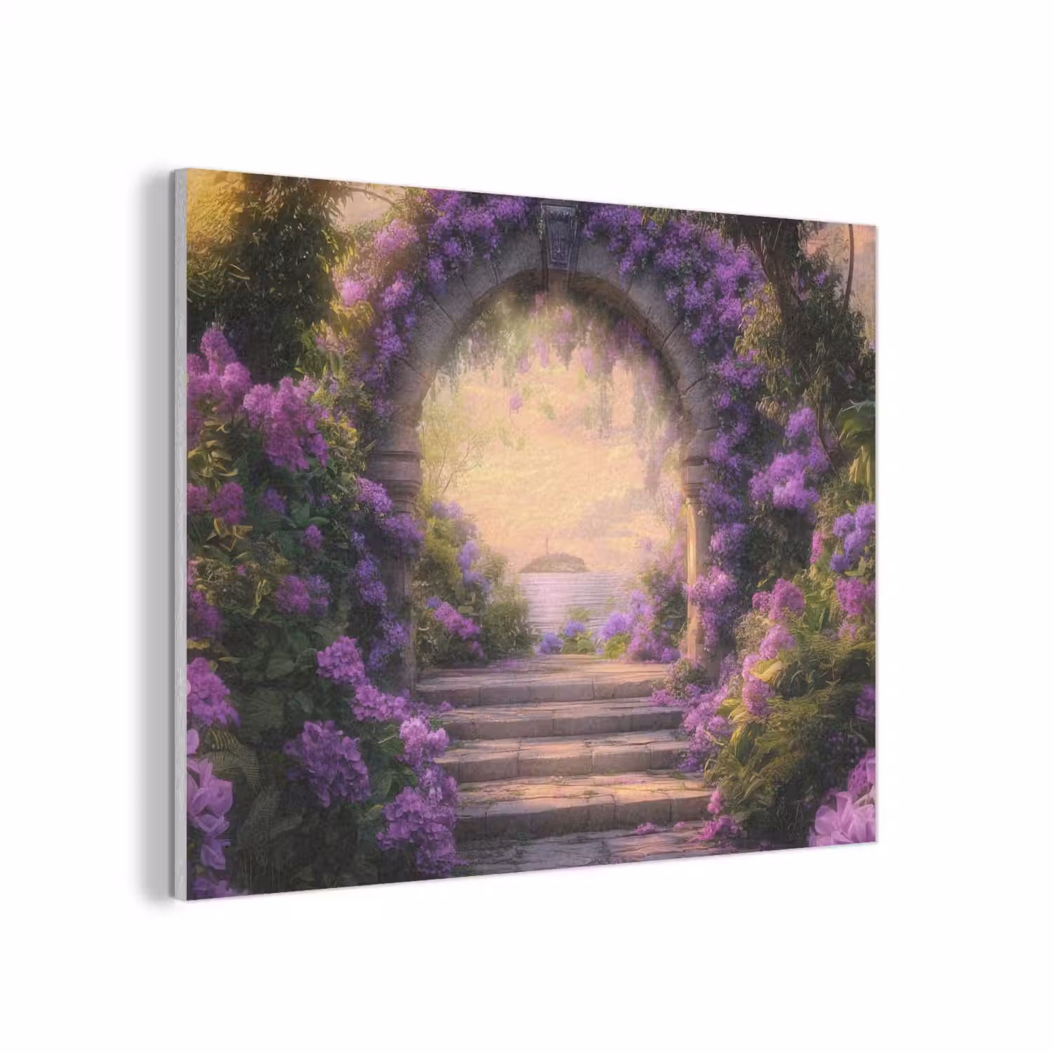 Poort - Paars - Bloemen PET vilt klein -3d