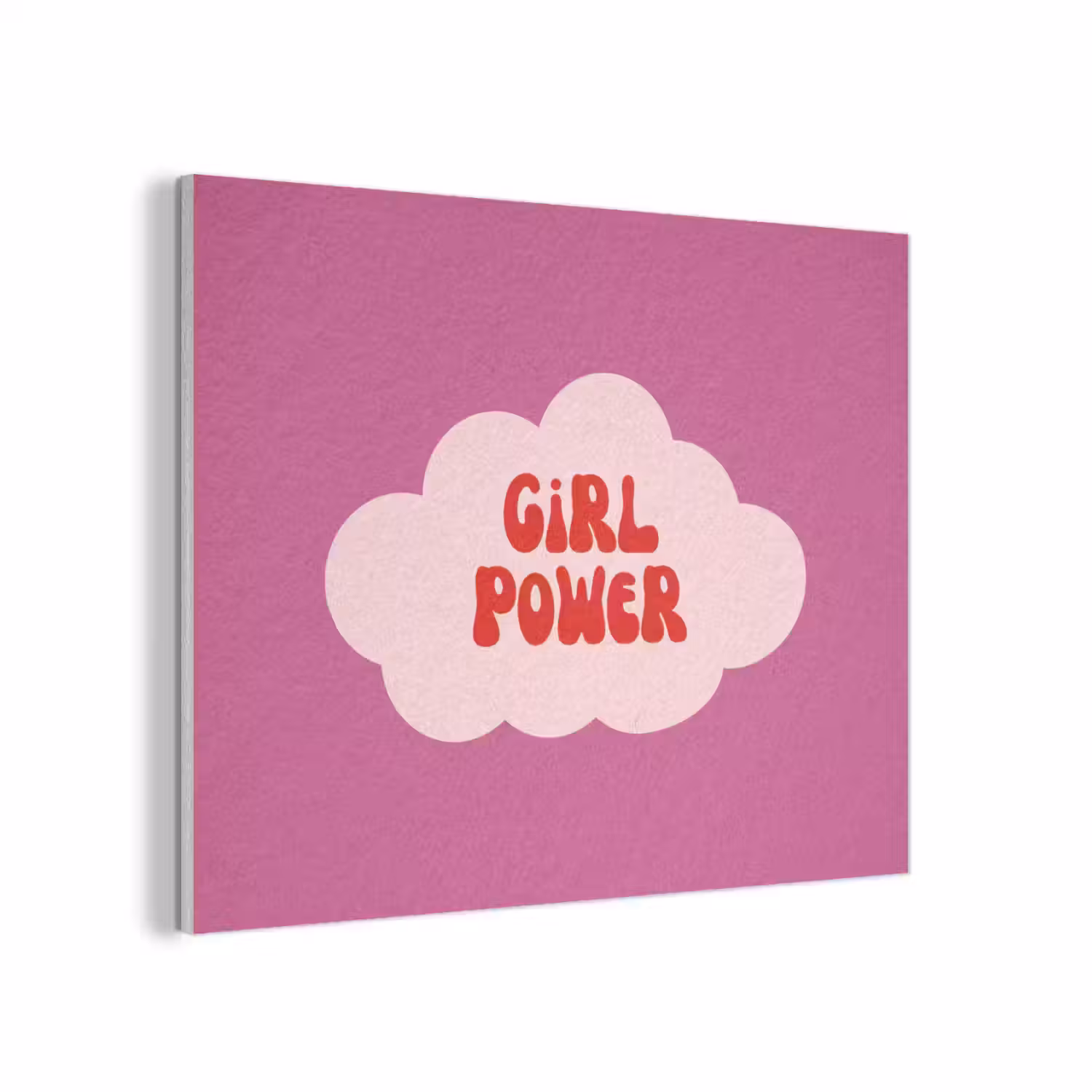 Girl power - Wolk - Roze PET vilt klein -3d
