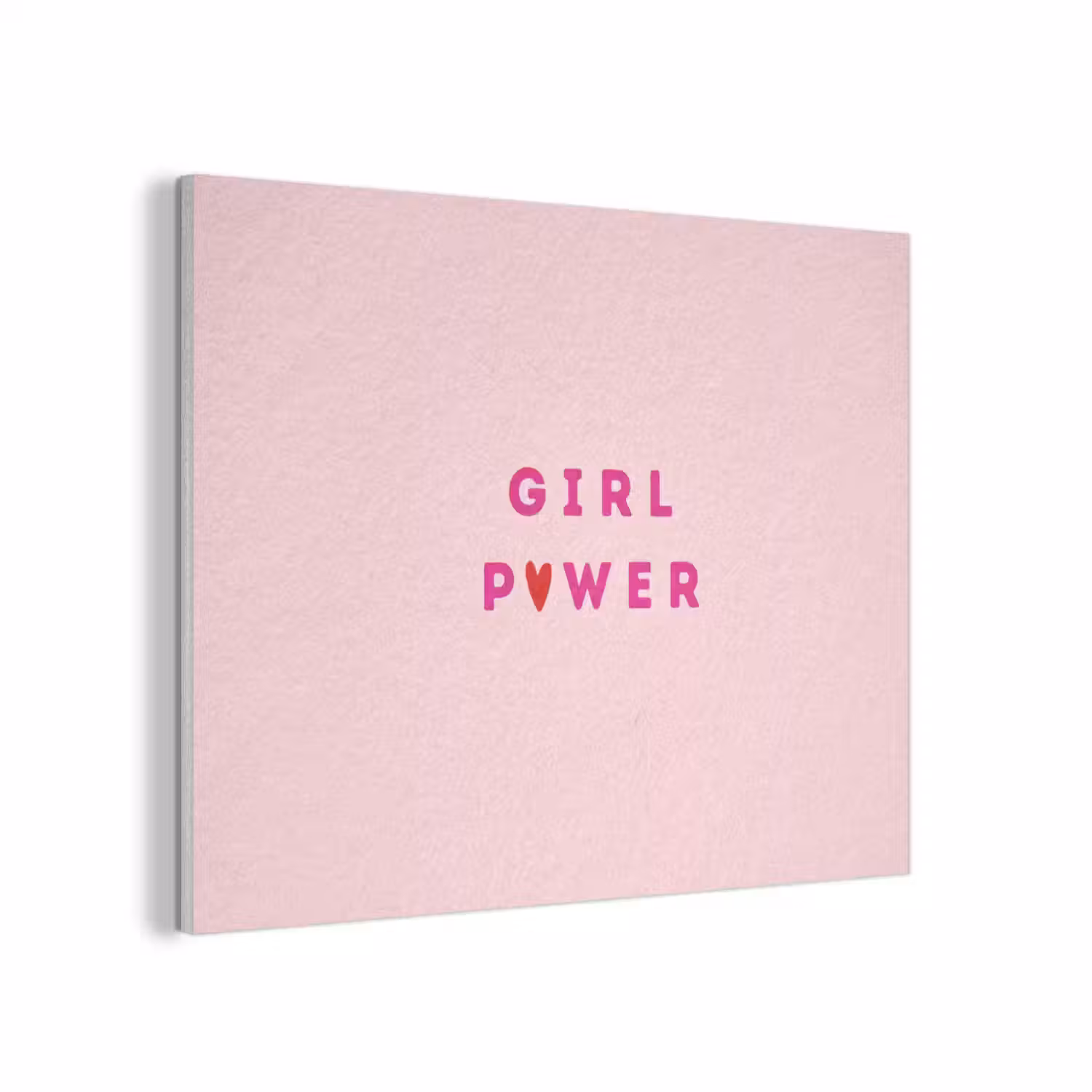 Girl power - Roze - Hartje PET vilt klein -3d