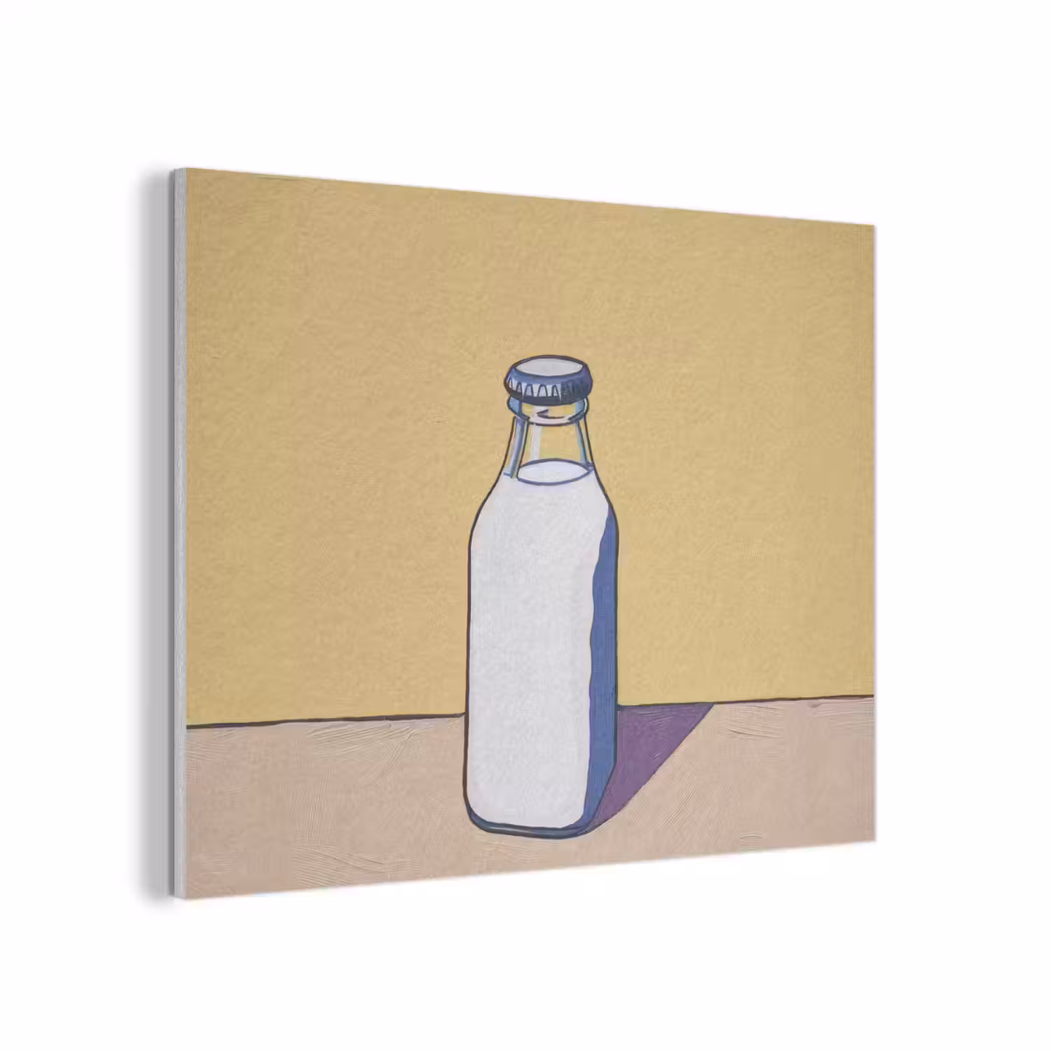 Glazen - Fles - Illustratie - Melk PET vilt klein -3d