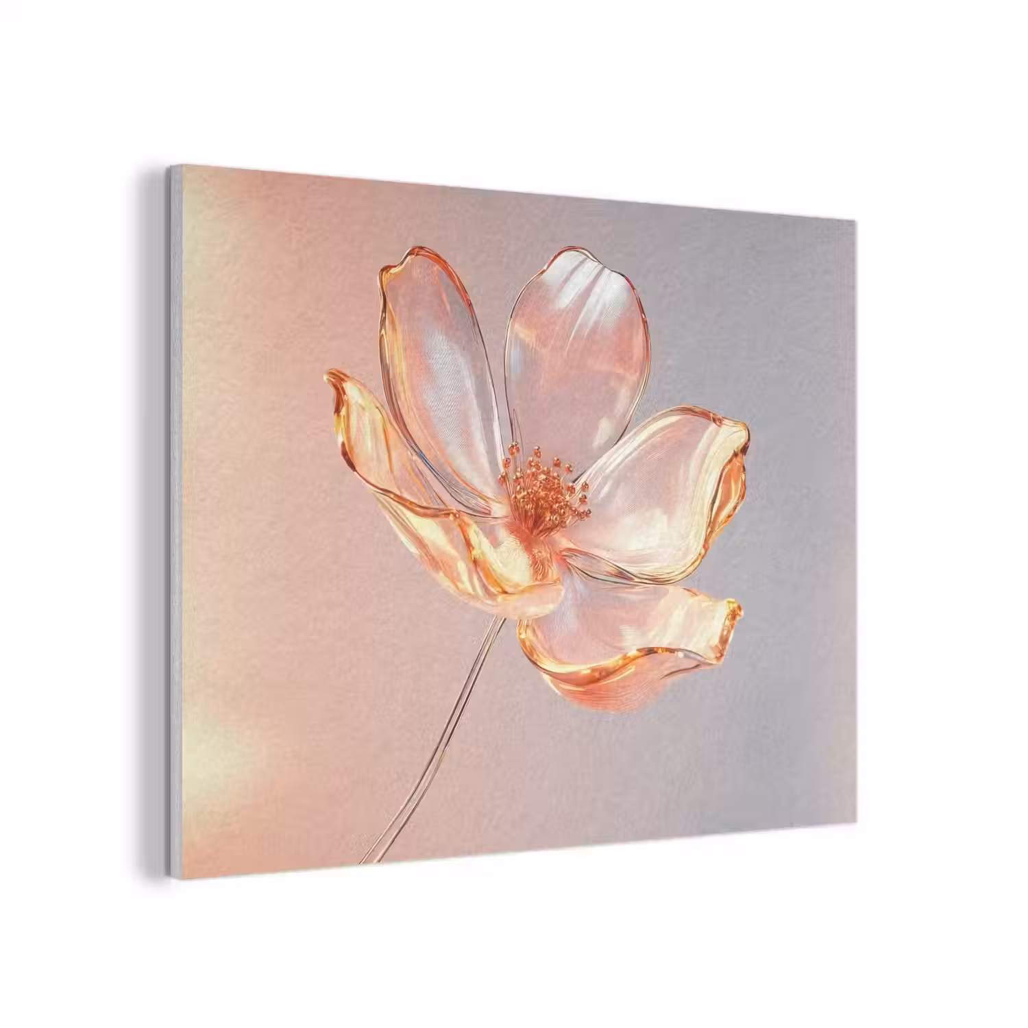 Glazen - Bloem - Roze PET vilt klein -3d